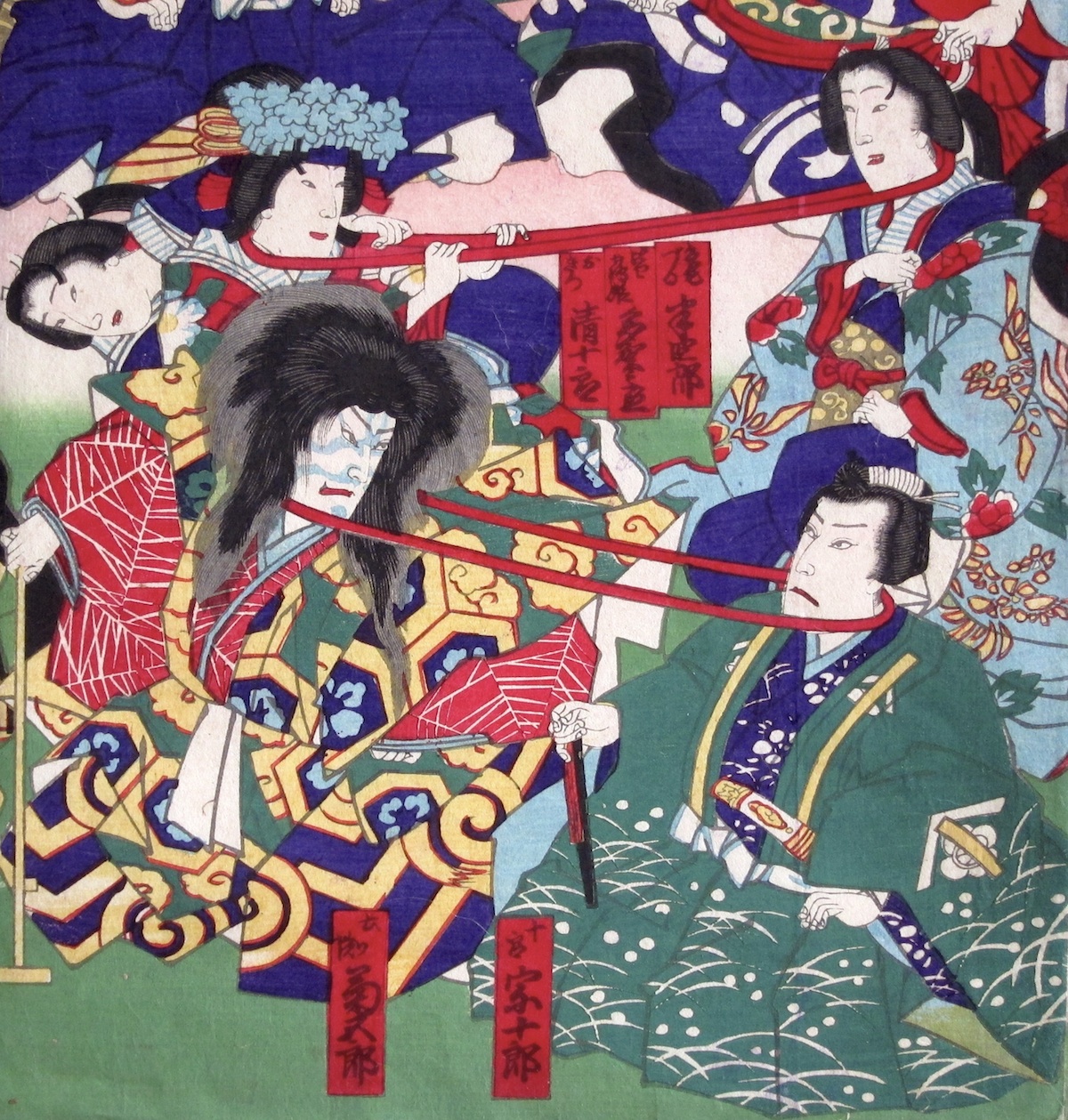 Chikanobu, Neck Wrestling between Kabuki Characters