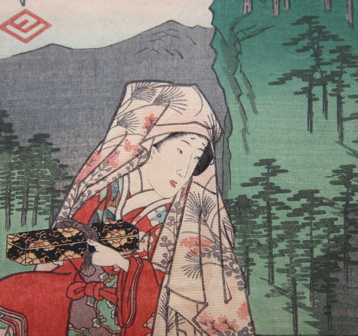 Hiroshige & Kunisada, 53 Stations by Two Brushes - 48 Semimaru at 