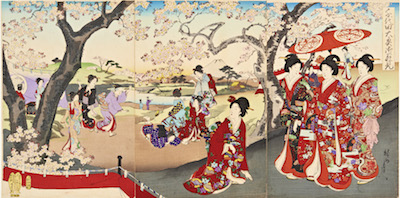 Chikanobu, Cherry Blossoms Party at the Chiyoda Palace