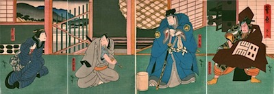 Hirosada, The Village School Scene from Sugawara Denju Tenarai Kagami