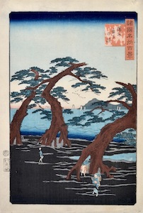 Hiroshige II, 100 Famous Views in the Various Provinces - Maiko Beach