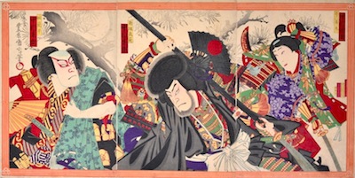 Kunichika, A Scene from the Exploits of Minamoto Yoshitsune