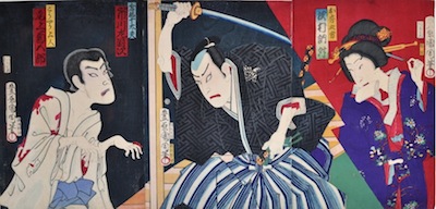 Kunichika, Scene from Kabuki Play Showing the Ghost of Koheiji