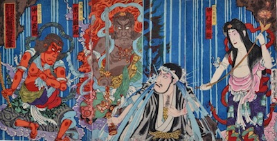 Kunichika, Ichikawa Danjuro IX as the Priest Mongaku