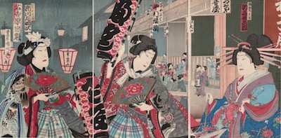 Kunichika, Niwaka Festival in the Yoshiwara