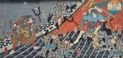 Kunikiyo, Fight on the Roof of the Horyukaku