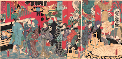 Kunisada, Four Seasons of Genji - Winter