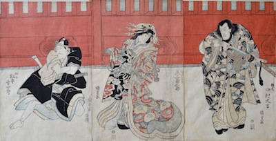 Kunisada, Actors in a Kabuki Drama