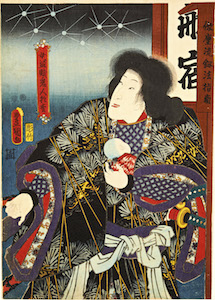 Kunisada, Scenes from Kabuki Plays - Bando Shuka as the Female Bandit Kijin no Omatsu