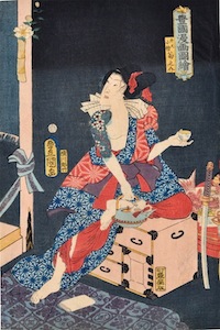 Kunisada, Iwai Kumesaburo III as Benten kozo Kikunosuke from Toyokuni Manga zue