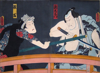 Kunisada, Fight on Gojo Bridge