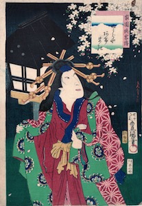 Kunisada, Heroic Commoners in Kabuki - Iwai Hanshiro as Miuraya Agemaki