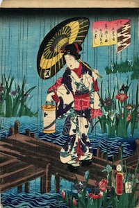 Kunisada II, Bijin by Moonlight