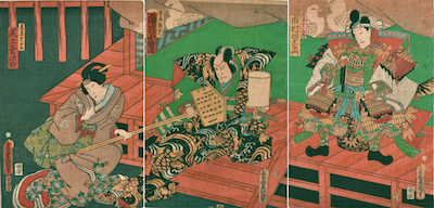 Kunisada, A Scene from Ichinotani Futaba Gunki