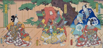 Kunisada, Kabuki Stage Scene