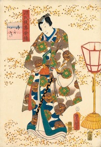 Kunisada, Lingering Sentiments of a Late Collection of Genji, Ch 24 - Kocho