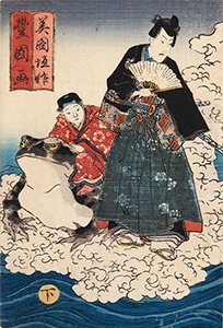 Kunisada, Jiraiya and Toad