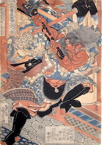 Kuniyoshi, 108 Heroes of the Popular Suikoden - Li Kui