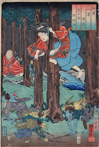 Kuniyoshi, Comparisons for the Chapters of the Genji - Festival of Cherry Blossoms