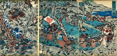 Kuniyoshi, Illustration of Heroes with Distinguished Names - Shizugatake no Tatakai