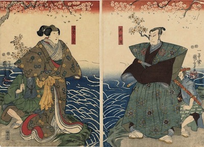 Kuniyoshi, Scene from Imoseyama Onna Teikin ("An Example of Womanly Virtue")