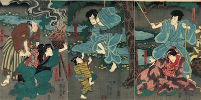 Kuniyoshi, Scene from Sakura Gimiden