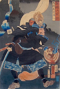 Kuniyoshi, Six Selected Heroes - Onchi Sakon Mitsukazu