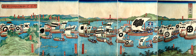 Sadahide, Departure of the Japanese Fleet of Hideyoshi, Korean War of 1592