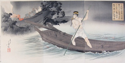 Toshikata, Escape on a Boat