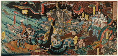 Yoshitsuya, The Defeated Generals of the Taira Clan at the Bottom of the Sea near Dan-no-Ura