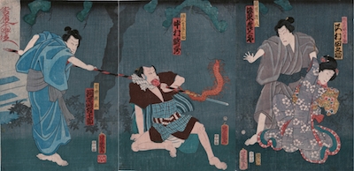 Yoshiiku, A Scene from Hatsumoro yui Soga no kyodai