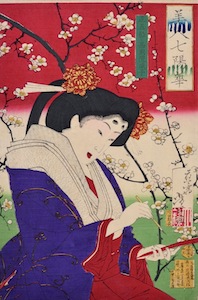 Yoshitoshi, Beauties and the Seven Flowers - Plum