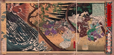 Yoshitoshi, Illustrated History of Great Japan - Emperor Kameyama
