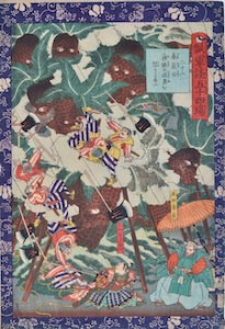 Yoshitsuya, 54 Battle Stories of Hideyoshi - Harunaga-ko and the Angry Sotetsu